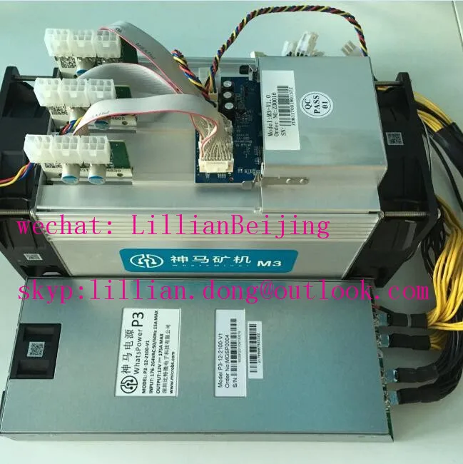 WhatsMiner M3 11. 5 й/с блоком питания BTC BCH BCC Майнер Sha256 Asic Биткоин Майнинг