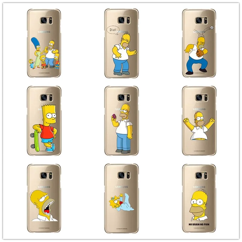 Симпсоны счастливая семья. Мягкие силиконовые ТПУ для Samsung Galaxy S3 S4 S5 S6 S7 S8 S9 NOTE2 NOTE3