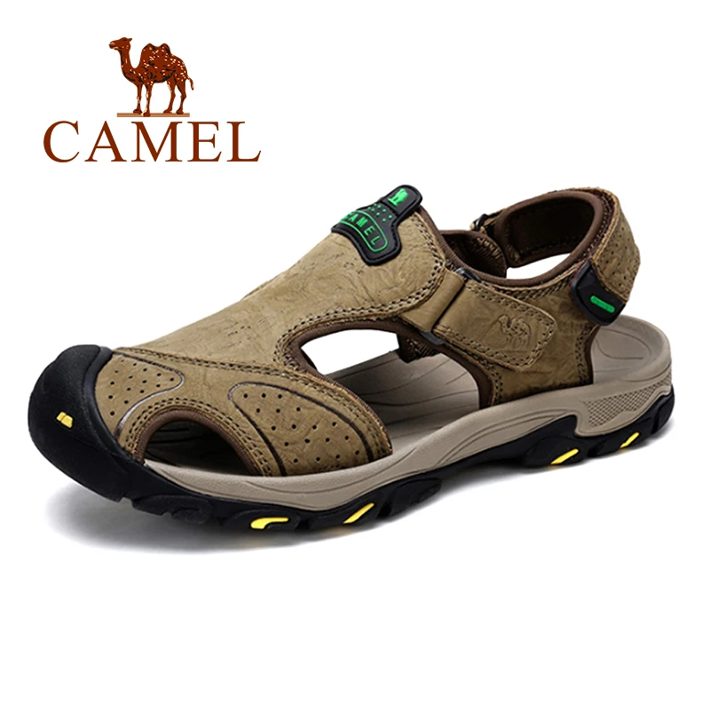 CAMEL/летние мужские сандалии; Повседневная пляжная обувь; мужские сандалии из натуральной кожи; chaussure homme; мужская обувь на плоской подошве