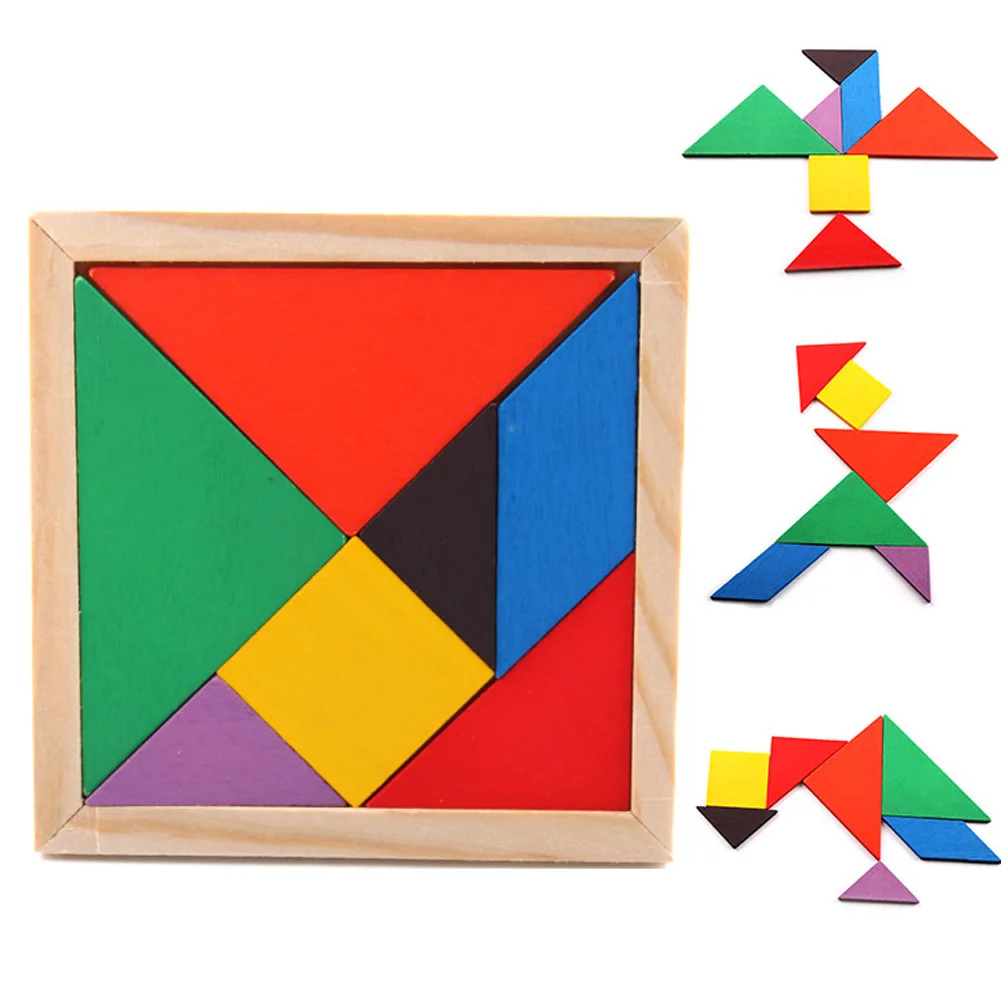 

Children Mental Development Tangram Wooden Jigsaw Puzzle Educational Toys for Kids Baby Boys Girls Education Math Learning Tools