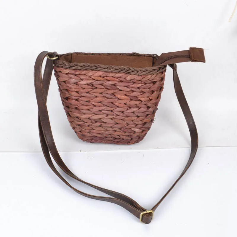 Women Handbag INS Popular Female Straw Bags Ladies Travel Handmade Weave Shoulder Bag Casual Mini Knitted Crossbody SS3180 (7)