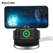 3 в 1 зарядная док-станция держатель для iPhone X 8 7 6 черный Быстрая зарядка подставка зарядное устройство для док-станции для Apple Watch iWatch Airpods