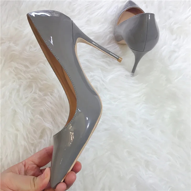 Grey patent shoes Clearance