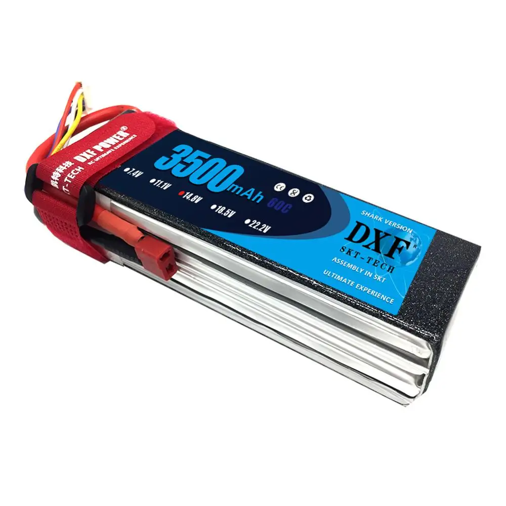 

DXF 4S 14.8V 3500mAh 60C Max120C RC Drone Lipo battery For RC Airplane Quadrotor Helicopter Car Boat Li-ion battery