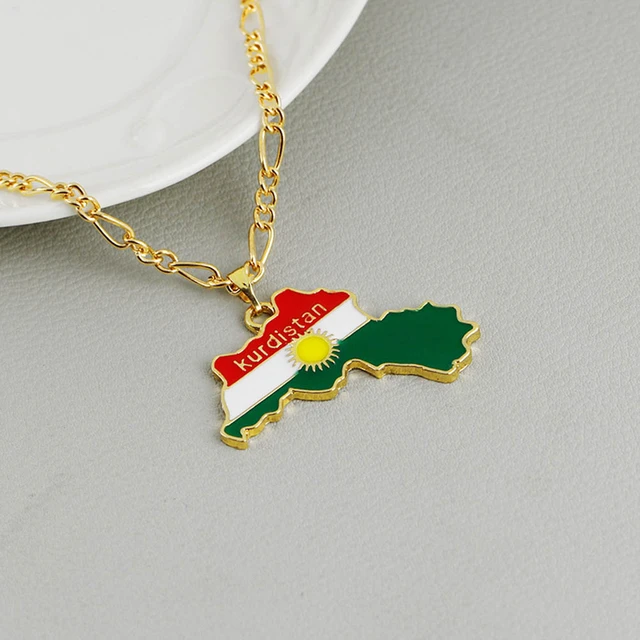 Chain National Flag Of Kurdish Jewelry For Women Men Kurdistan Region Map  Pendant Necklaces - Necklace - AliExpress