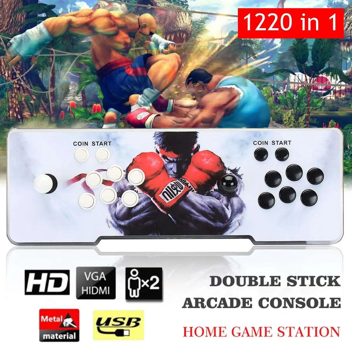 

1220 in 1 Games 5s Pandora's Box Video Game Double Stick Arcade Console LED Light Hot Best Gift For Children Friends