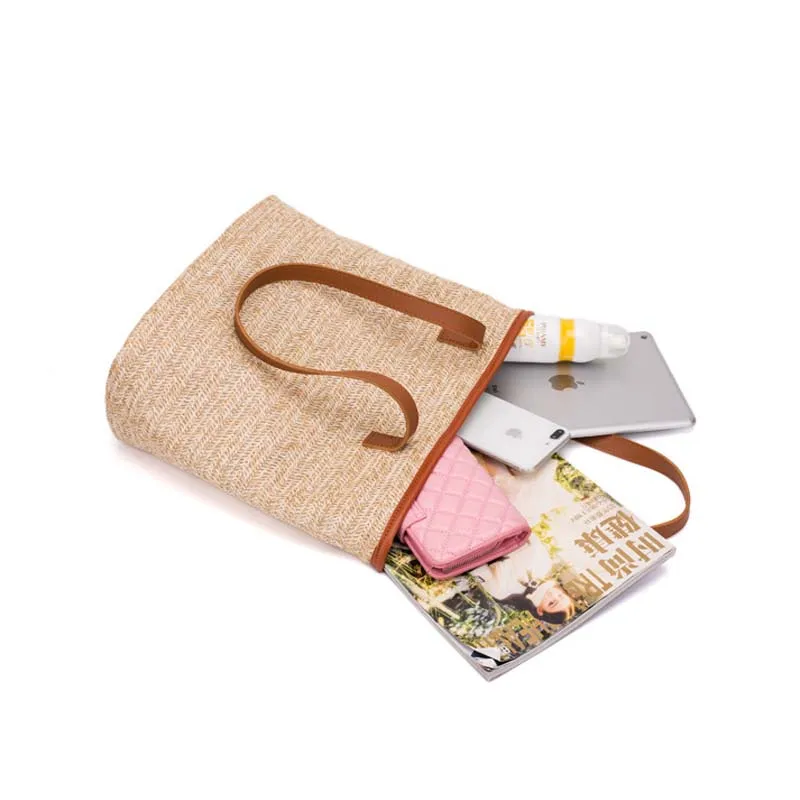 New Summer Women Fashion Handbag INS Popular Female Holiday Straw Bags Lady Knit Shoulder Bag Travel Shopping Tote Bolsa SS3230 (2)