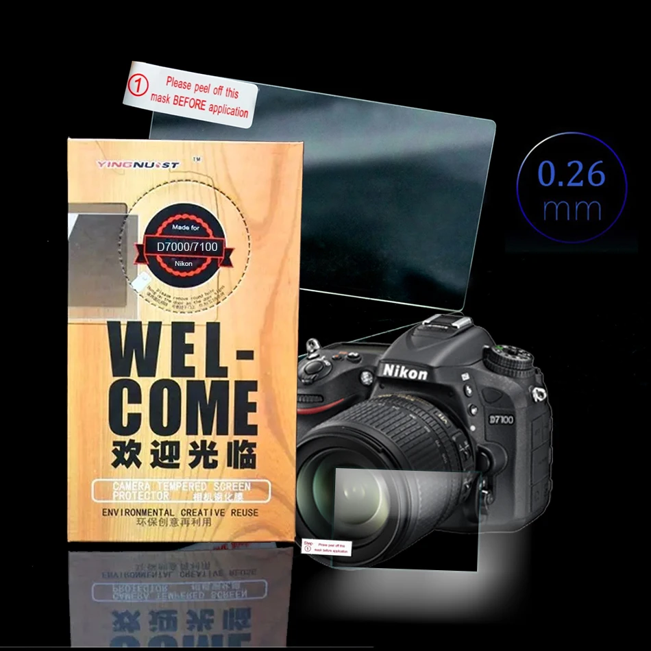 Original LCD 3 inch Camera Screen Tempered Glass Screen Protector For Canon 450D 500D Nikon