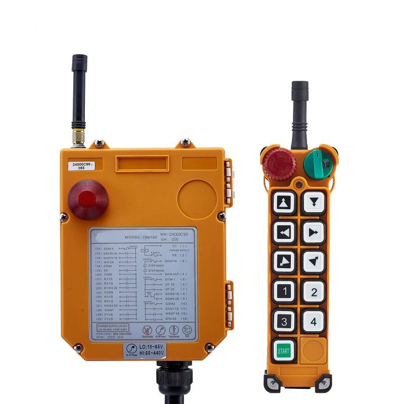 

TELECRANE Wireless Double Speed Industrial Remote Controller Electric Hoist Remote Control 1 Transmitter + 1 Receiver F24-10D