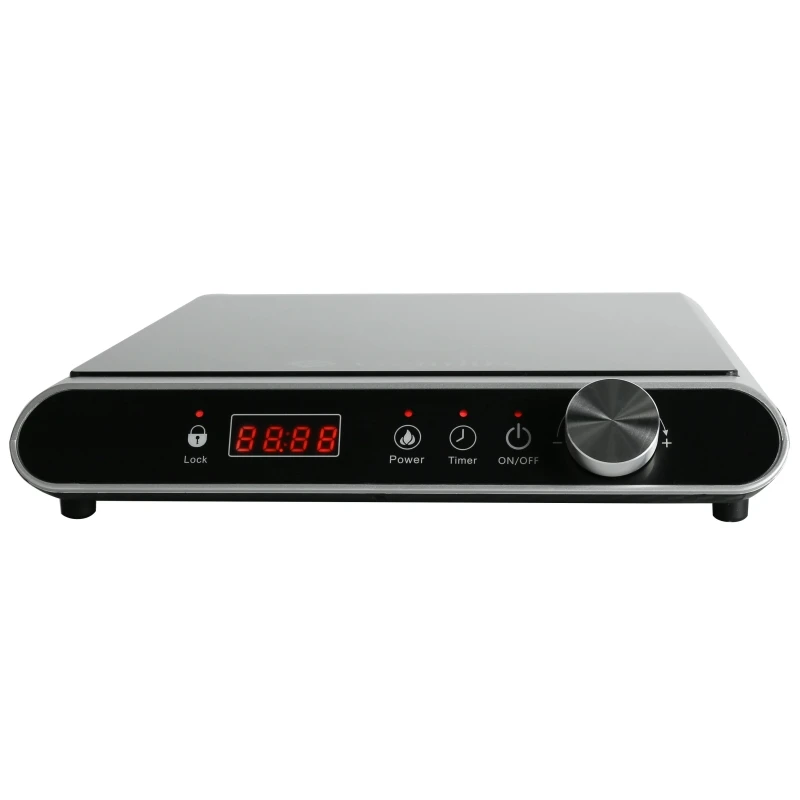 Плита электрическая GEMLUX GL-IP55A (Мощность 2000 Вт, плита инфракрасная, 1 конфорка, ЖК-дисплей, таймер,15 уровней мощности 100-2000 Вт)