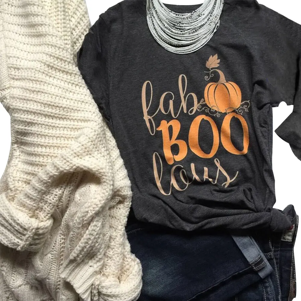 

Short Sleeve O-Neck Hipster Tee Halloween Boo Pumpkin T-Shirt Halloweedn Slogan Cotton Casual Trendy Tops Popular Clothes tshirt