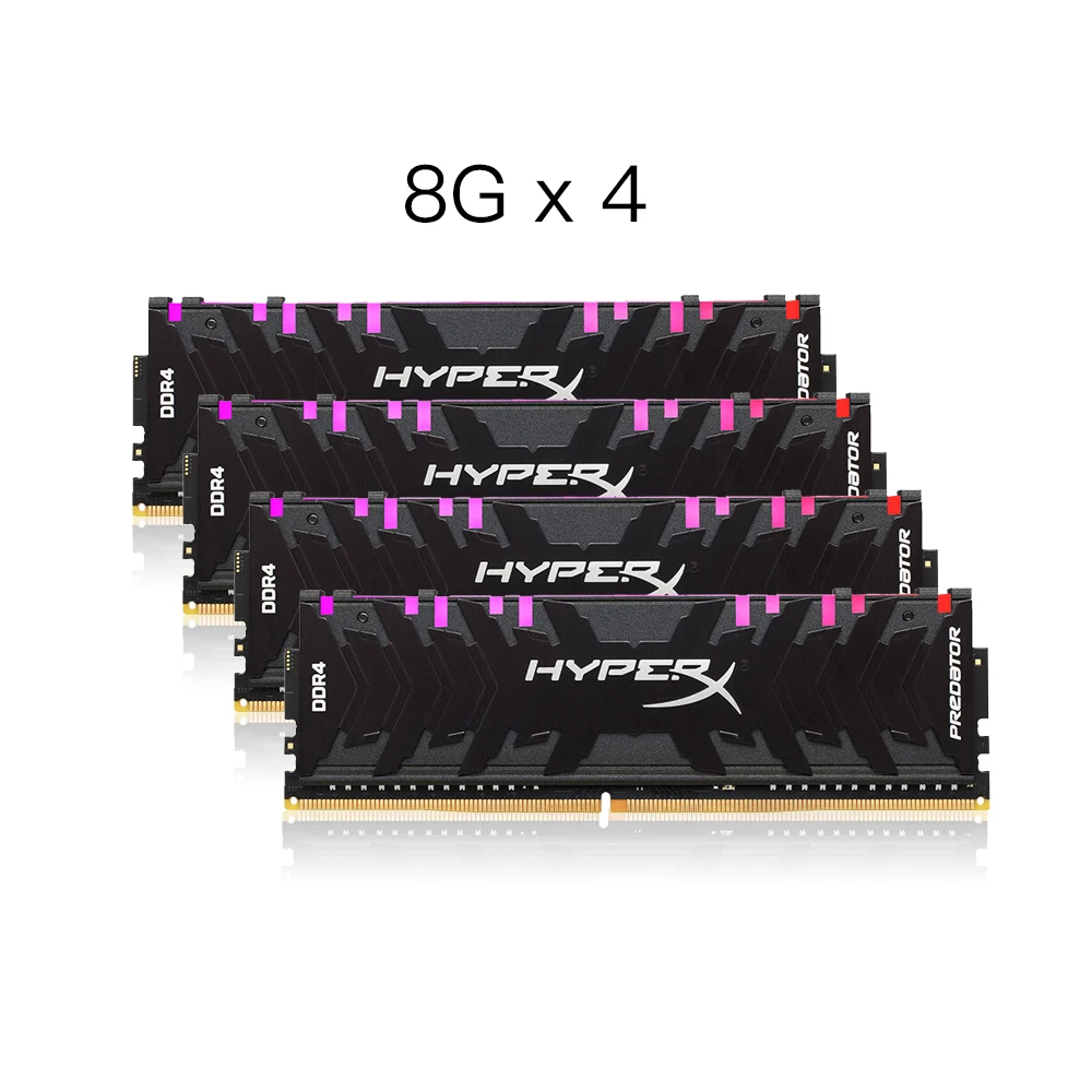 

Kingston HyperX Predator RAM Black 32GB 8GBx4 DDR4 2933MHz RAM Gaming Memory ram 1.35V DIMM 288-pin for Desktop Memory Rams