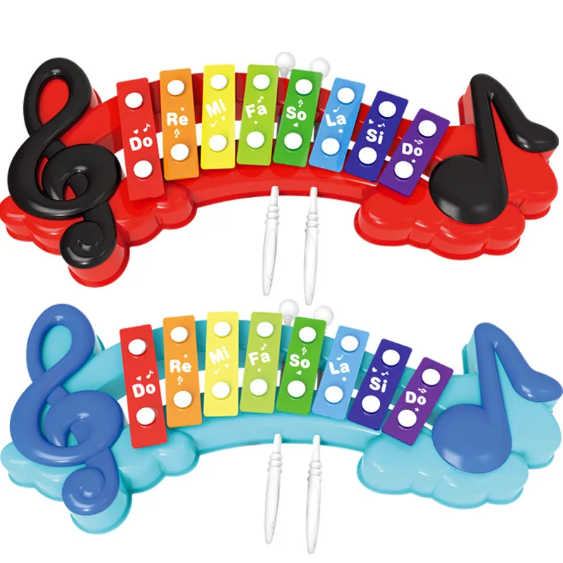Ddung Rainbow Cute 8 Notes Xylophone Instrument Musical Toys for Kids