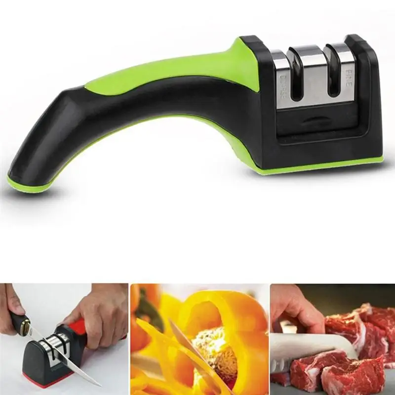 

Free ship Two Stages Diamond Ceramic Kitchen Knife Sharpeners Sharpening Stone Household Sharpener Kitchen Knives Tools - Green