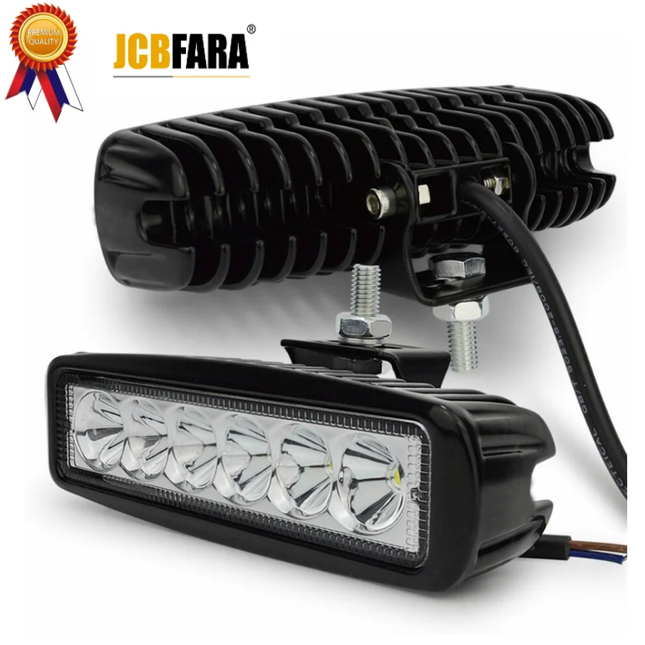 18W LED Work Light 12V IP67 Spot Flood Fog Light Off Road ATV Tractor Train Bus