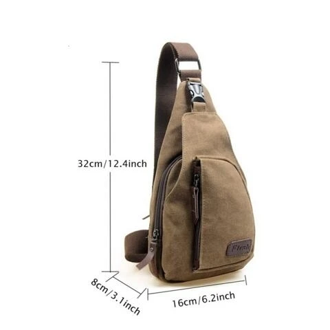 Mens Canvas Outdoor Travel Military Messenger Satchel (2)