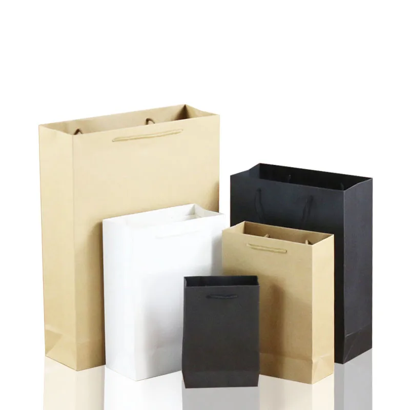 Us 8 0 10pcs Lot White Brown Kraft Paper Bag Gift With Handles Recyclable Packaging Environment Friendly Material In Us 8 0 10pcs Lot White Brown Kraft Paper Bag Gift With Handles Recyclable Packaging Environment Friendly Material In