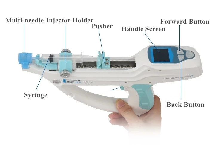 Профессиональный мультиигольчатый вакуумный мезотерапевтический пистолет III/Водяной мезопистолет антивозрастной прибор для красоты