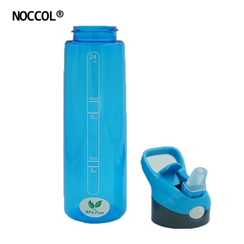NOCCOL Eco Friendly Healthy Water Bottle High Quality Adults Sports Colored BPA Free Plastic Straw Type Drinkware Flask With Lid