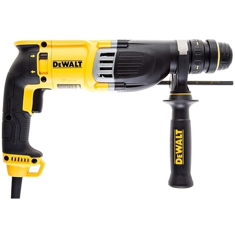 Перфоратор электрический DeWalt D25144K (Мощность 800 Вт, энергия удара 3 Дж, сверление дерева 30 мм, бетона 26 мм, металл 13мм, патрон типа SDS+, реверс)