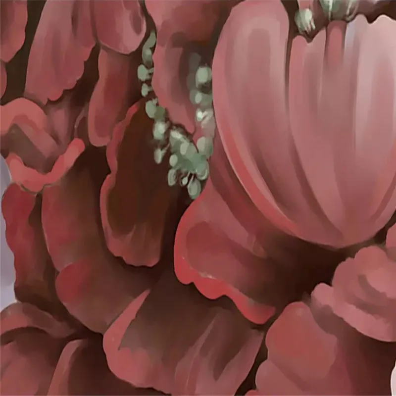 Modern warm flower garden living room TV background wall custom high-end mural factory wholesale wallpaper mural photo wall Modern warm flower garden living room TV background wall custom high-end mural factory wholesale wallpaper mural photo wall