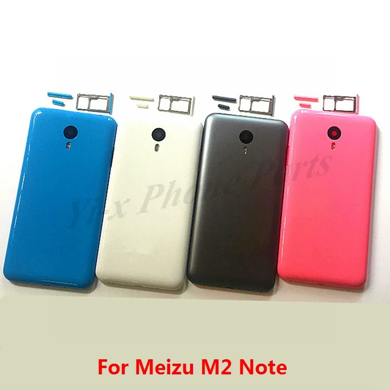 

1pcs For MEIZU M2 Note Back Battery Cover SIM Card Tray For Meilan note2 With Camera Lens +flash+Power Volume Buttons