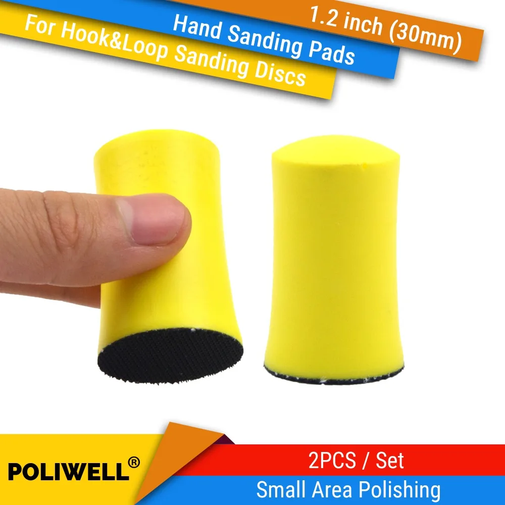 

1.2 Inch (30mm) PU Foam Hand Hook & Loop Back-up Sanding Pad Abrasive Tools For Woodworking Small Area Accurately Polishing
