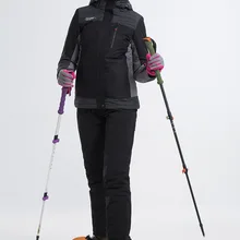 Женский лыжный костюм куртка для сноуборда брюки ветрозащитная водонепроницаемая Спортивная одежда для катания на лыжах супер теплая зимняя одежда брючный костюм