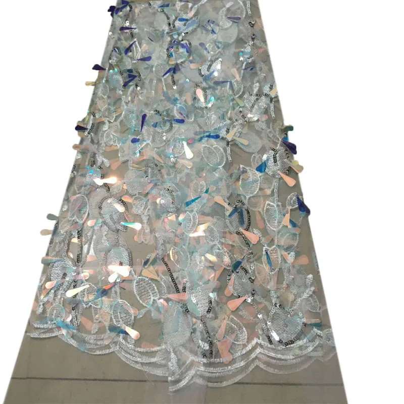 

best Quality Tulle French Lace Fabric With sequins Latest African sequins lace fabric HJ936-2