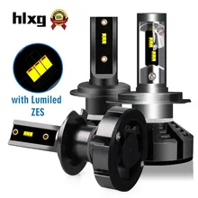 Hlxg H1 светодиодный H7 с Lumi светодиодный зэс 4300k 12V Автомобильные фары комплект светодиодный 12000LM лампада H4 HB3 HB4 светодиодный 9005 9006 противотуманная фара H8 H11