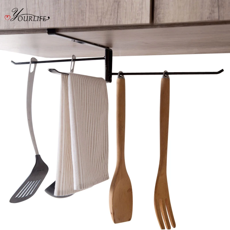 

OYOURLIFE Multifunction Kitchen Rotating Storage Rack Bathroom Towel Rack Cabinet Hanging Towel Rack Kitchenware Organizer