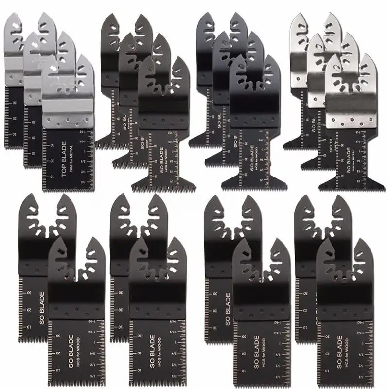 20Pcs Multi-function Saw Blades Professional Precise Oscillating Cutting Blade Tools Metal Wood Pipe DIY Power Cutting Multitool