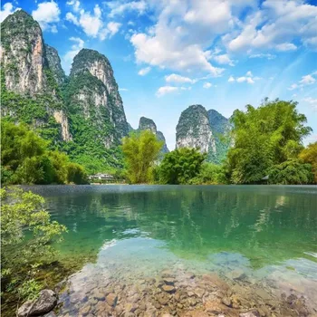 

Qingshui Xiujiang Nanshan water living room wall professional production mural wallpaper poster wall can be customized photo wal