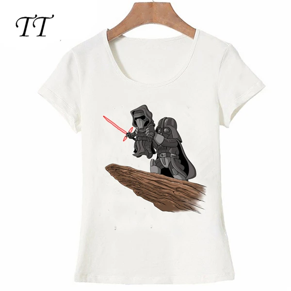 

2018 new fashion Naughty lifesabers T shirt Women's short sleeve The King Tops funny Star Wars print tee shirt