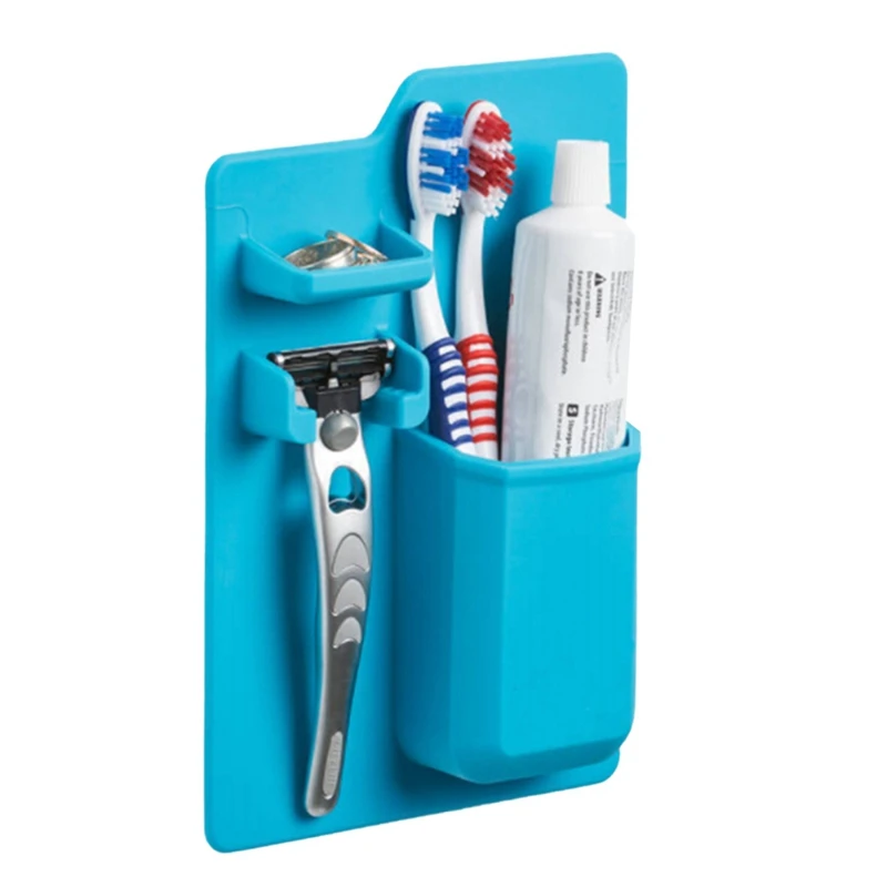 Silicone Toothbrush Toothpaste Holder Wall Shelf Razor Holder Shaver
