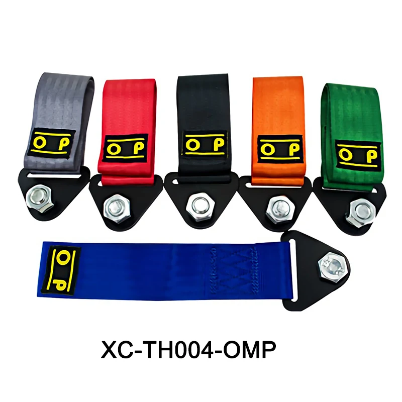 JQPARTS OMP Towing Rope Racing Car Universal Tow Eye Strap Nylon Tow