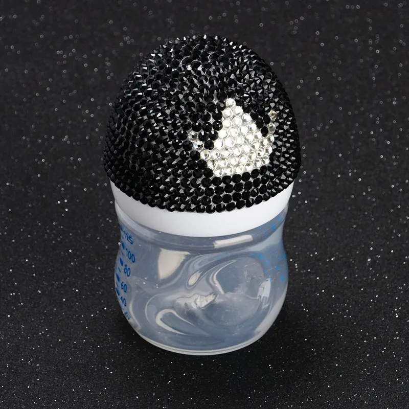 MIYOCAR красивый набор ручной работы безопасной pp бутылочки для кормления 125 мл и bling черный белый корона соска для ребенка подарок