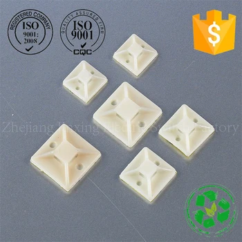 

ZHEJIN 500 Pcs 25mm x 25mm Self Adhesive Cable Tie Mount Base Holders Natural