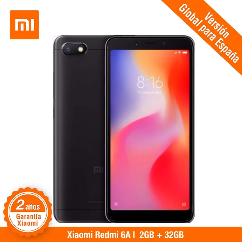 [Versión Global para España] Xiaomi Redmi 6A (Memoria interna de 32GB, RAM de 2GB, Camara de 13 MP, Bateria de 3000 mAh) Smartphone