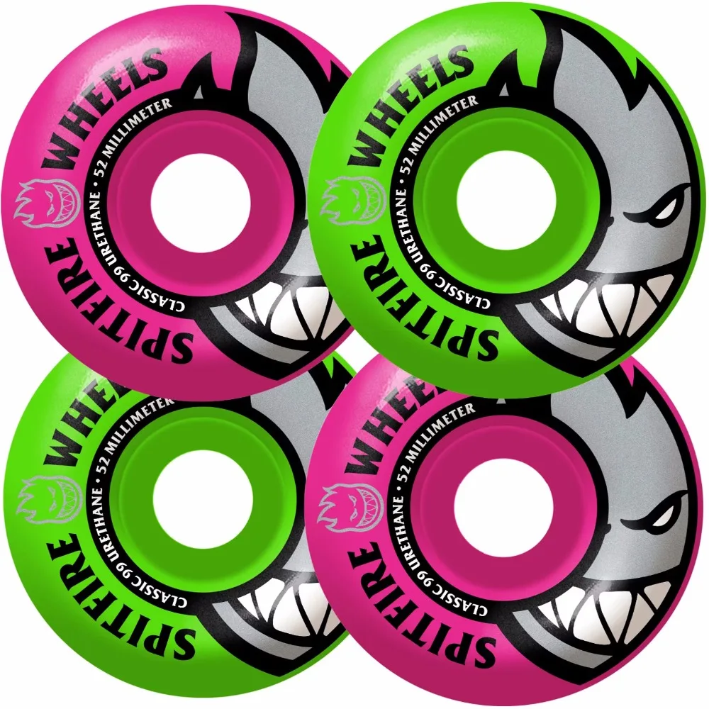 Cena Spitfire Bighead klasyczne 99a Mashup Neon deskorolka koła 50 56mm różowy i zielony rodas de kółka do deskorolki 4 sztuk