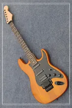 Пользовательские магазин эксклюзивный ST электрическая гитара коричневый цвет круг тигр в полоску клен крышка береста тела двойной блокировки тремоло система