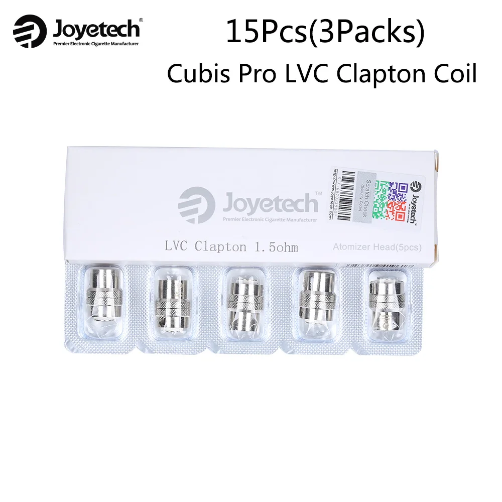 

15pcs Original Joyetech Coil E Cigarette 1.5 ohm Cubis Pro LVC Clapton Coil Head Vape For Cubis / Cubis Pro Atomizer Vaper