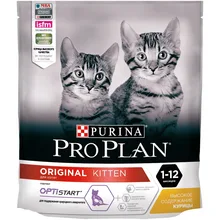 Сухой корм Purina Pro Plan для котят от 1 до 12 месяцев, с курицей, Пакет, 8 упаковок по 400 гр