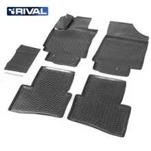 Для Hyundai Creta- Коврики 3D в салон 5 шт./компл. полиуретан Rival 12310001
