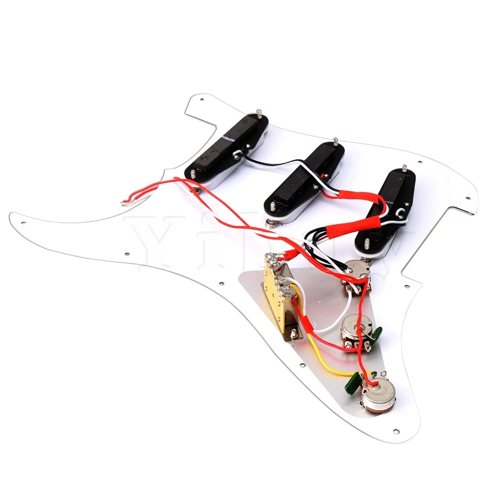 

Yibuy 28.3x22.5x4.5cm White Plastic & Metal Electric Guitar Kit with Bridge System Pickguard Kit DIY