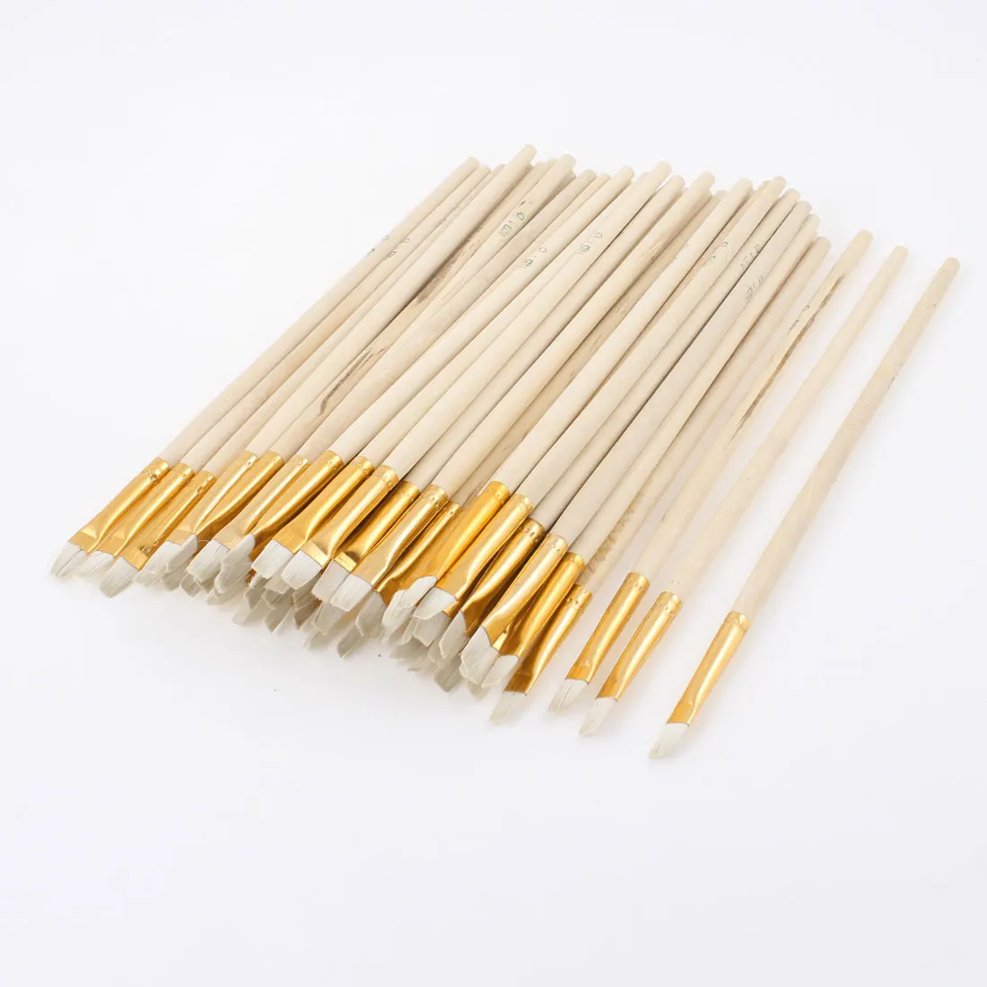 UXCELL Art Paint Aluminum Ferrule Wood Handle Oil Painting Paintbrush