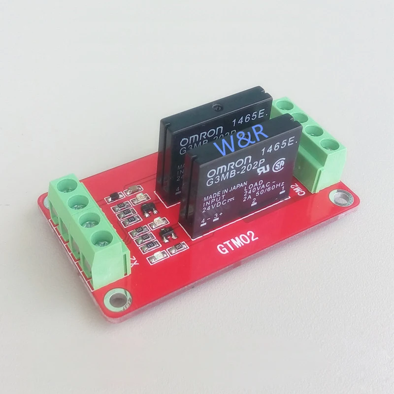 

GTM02 2-way solid state relay module / expansion board / high level trigger / with fuse / 5V / 12V / 24V