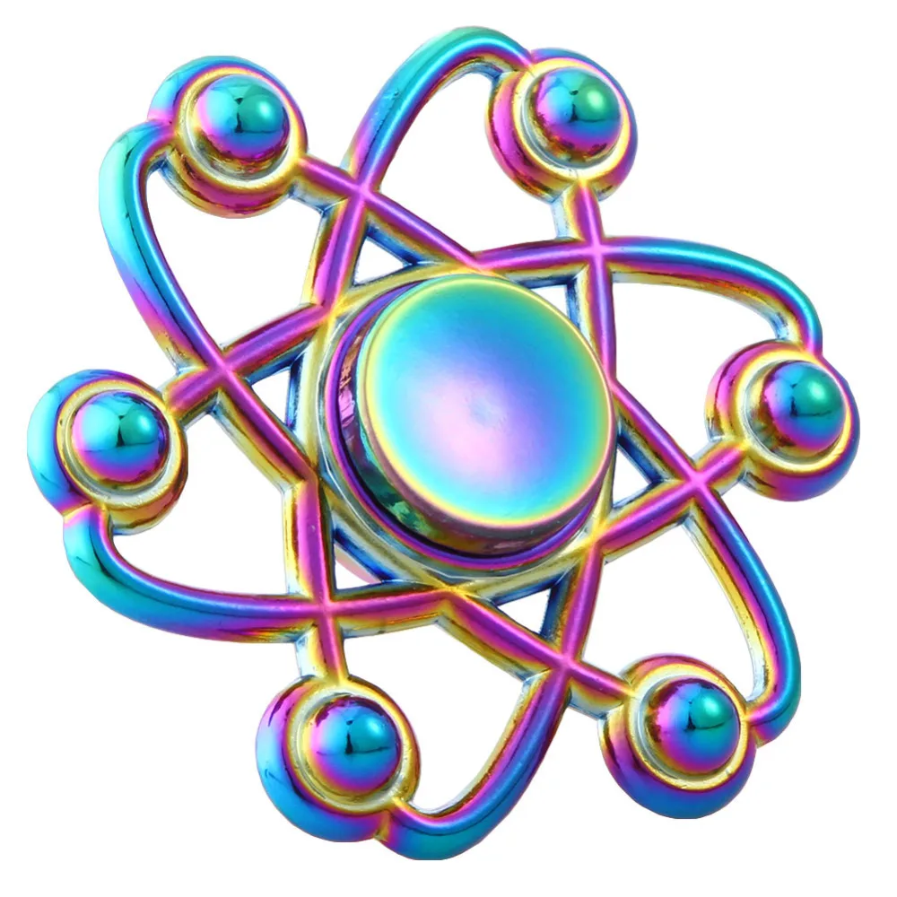 

2017 New Styles Rainbow Tri-Spinner Fidget High-Speed Hand Spinner Triangle Steel Balls Bearing Finger Fidget Toy Anti Stress