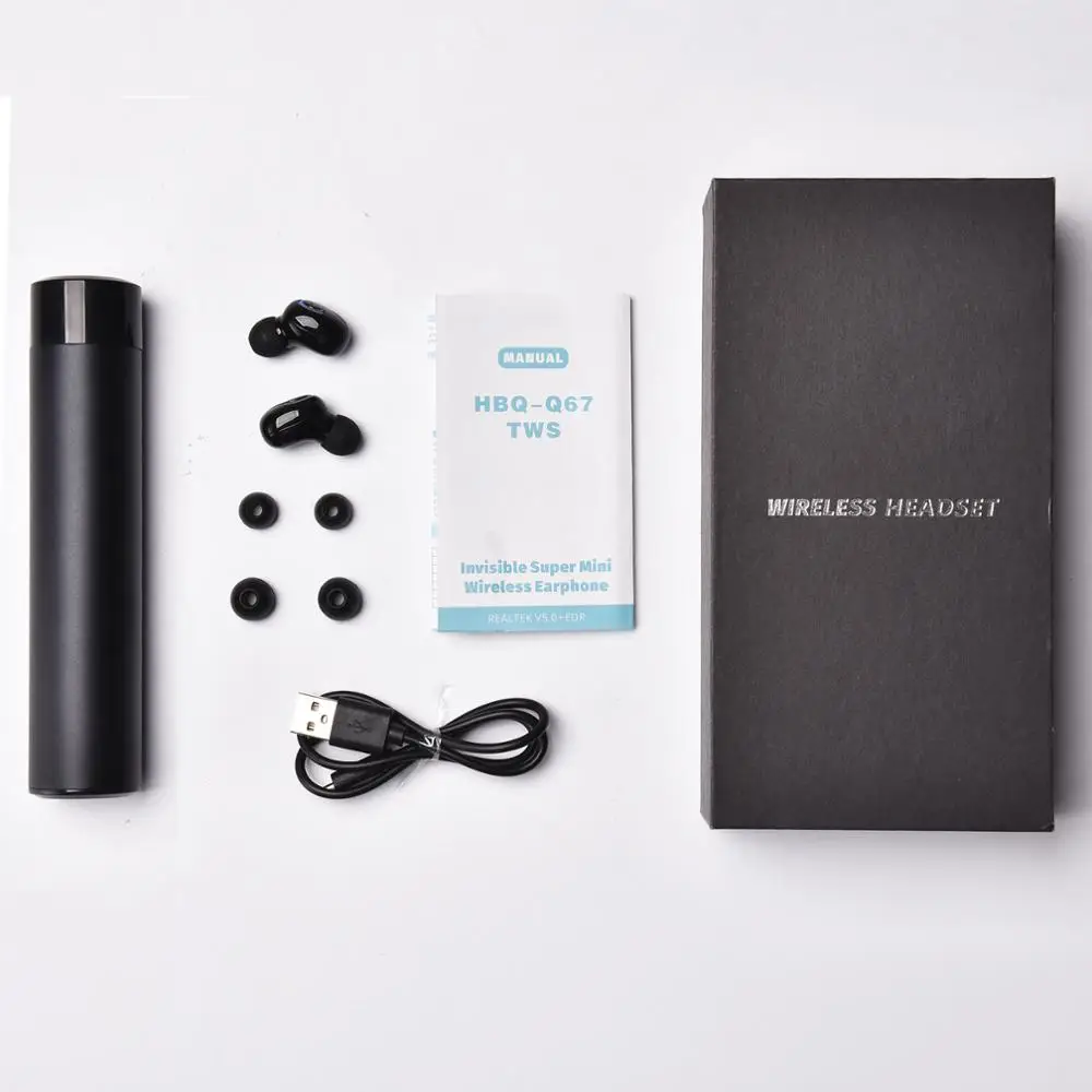 Q67 TWS Wireless Earbuds 3D Stereo Mini Bluetooth Earphone 5 0 With Dual Mic Sports Waterproof Earphones Auto Pairing Headset