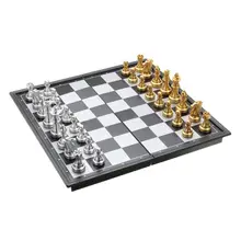 Складные Магнитные Серебро Золото Шахматы Поле Образовательные Настольные Современный Набор Игр